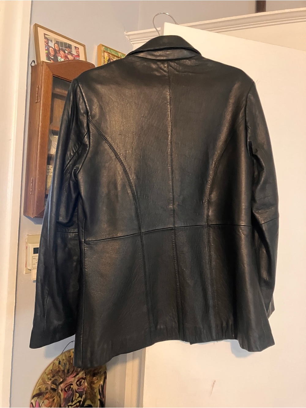 ADLER Women’s Black Leather Button-Front Jacket - Picture 7 of 7